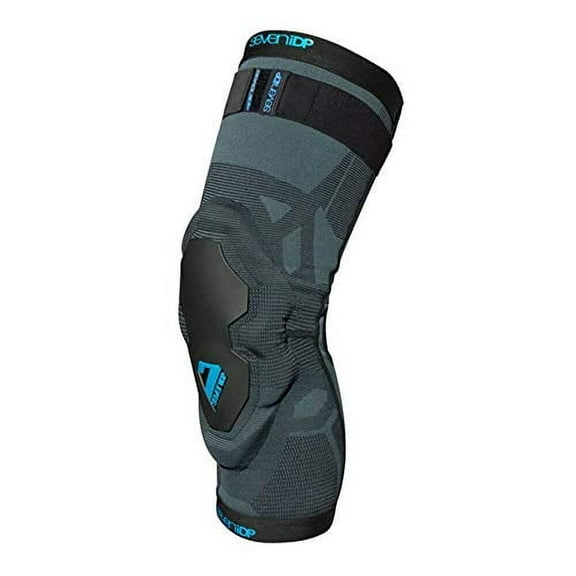 7 iDP Project Knee Pad for MTB, Downhill, Enduro, Cycling & Biking - Black/Gray (X-Large)