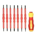 thumbnail image 1 of 7 in 1 500V Changeable Insulated Screwdrivers Set with Magnetic Phillips and Slotted Bits Electrician Tools Kit, 1 of 7