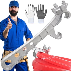 7-in-1 Aluminum Bung Wrench, Non-Sparking Drum Opener for 5-55 Gallon Barrels