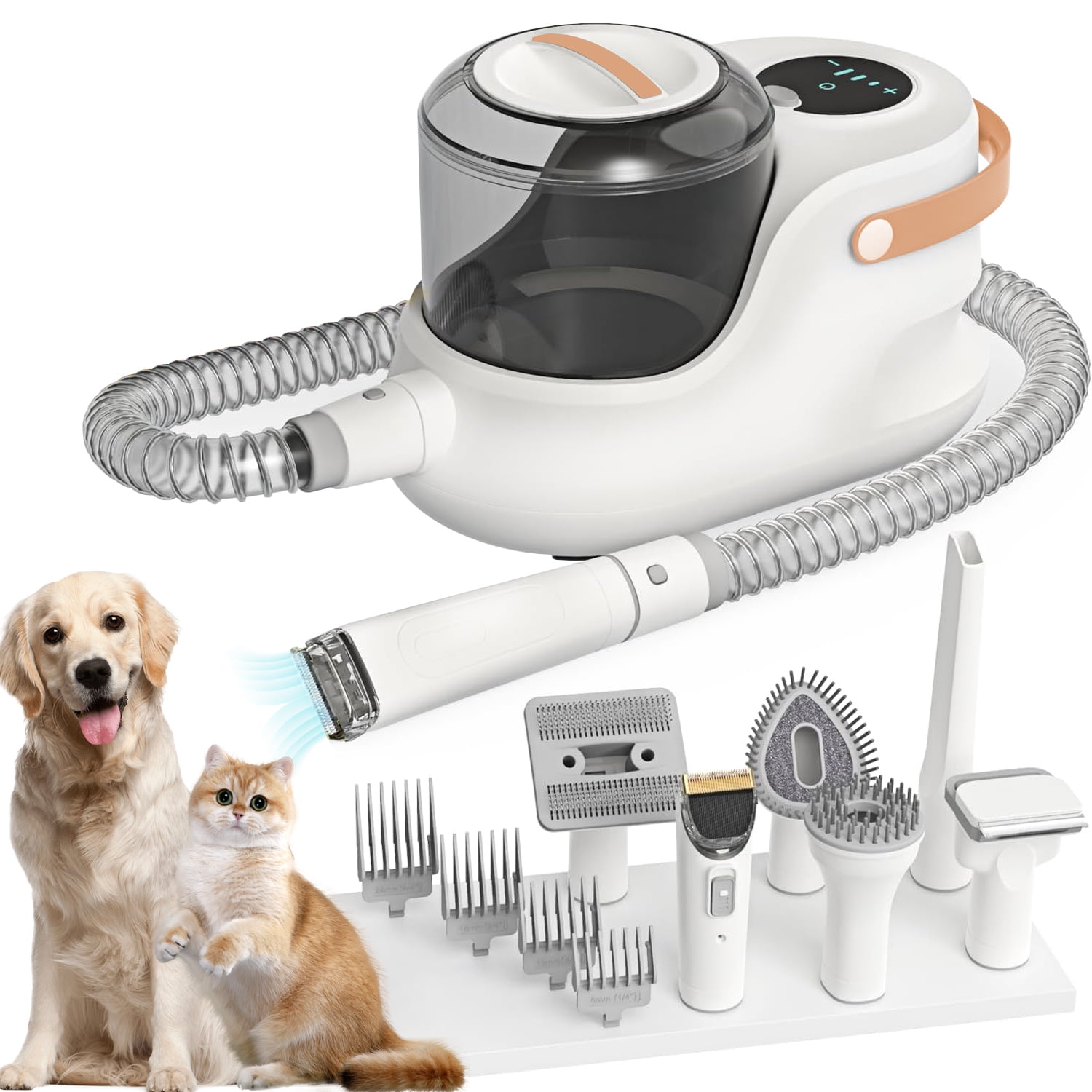 7in1 Dog Grooming Kit,Pet Grooming Vacuum Suction 99 Pet Hair,2.5L