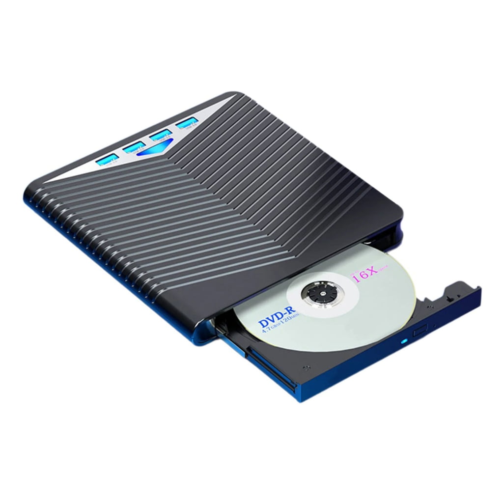 7 in 1 External Disc Reader Drive USB3.0 Type C Connect Fast Speed For Laptop
