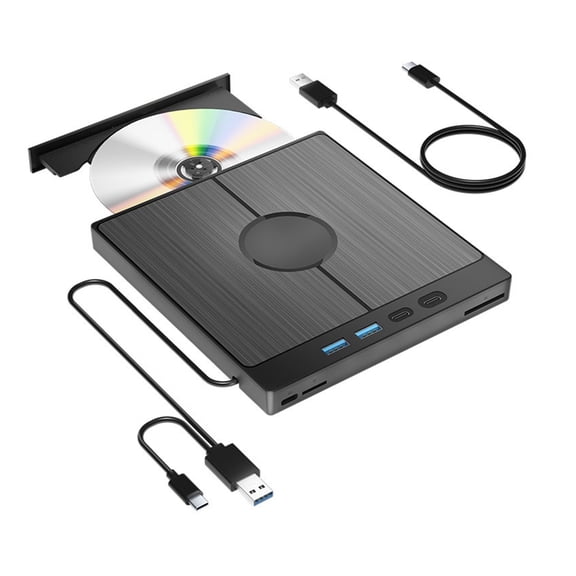7 in 1 External Drive Portable Bluray Player CD DVD Recorder Burner Support Disc R/W ,Compatibility