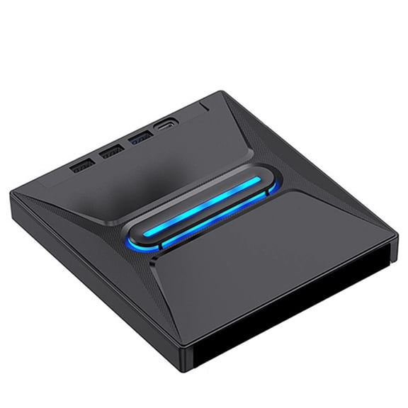 7-in-1 External USB DVD Drive & Blu-Ray Player, USB 3.0 Type-C Portable CD DVD ROM Rw Burner Writer with 3 USB Ports, Sd/Tf Card Slots for Laptop Desktop Mac MacBook Windows 11/10/7