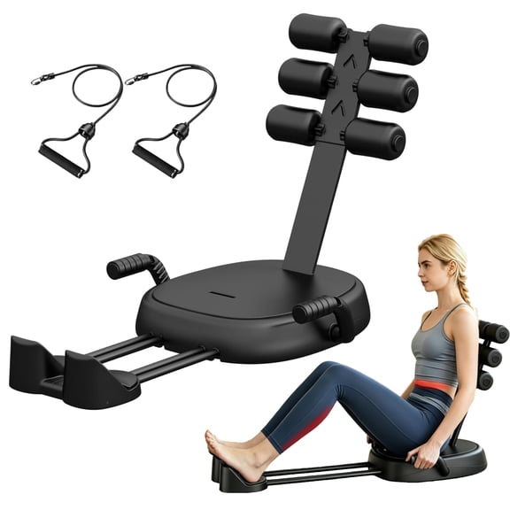 7-in-1 Foldable Ab Trainer, Core Toner Crunch Machine with Removable Assist Handles, 330LB Home Fitness Equipment