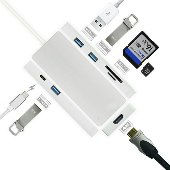 7 in 1 HDMI USB-C Data Hub Docking Station