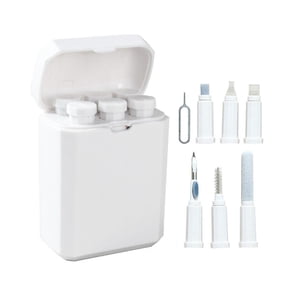 7-in-1 Headphone Cleaning Kit for Earbuds, Laptops, Phones - Portable Multi-Tool for Deep Cleaning Electronics, Dust & Stain Removal, White