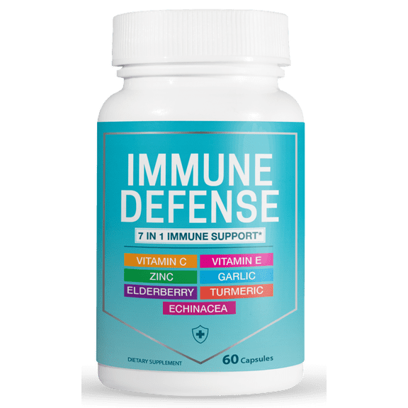 7 in 1 Immune Defense Support Vitamin C Zinc Elderberry Echinacea Turmeric Vit E