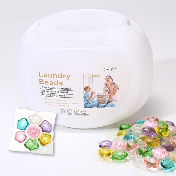 7-in-1 Laundry Detergent Pods – Deep Cleaning, Stain Removal & Long-Lasting Fresh Scent, Fast Dissolving Capsules for All Fabrics & Colors (RL 50-Pack)