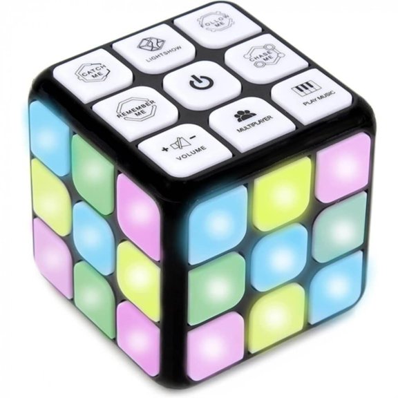 7-in-1 Magic Flashing Cube Electronic Memory & Brain Training Puzzle Game Cube