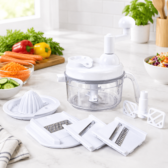 7-in-1 Manual Food Processor Stainless Steel Multi-Function Kitchen