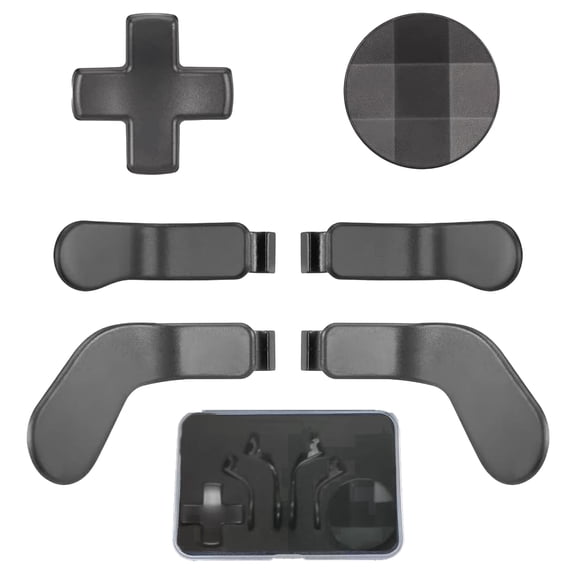 QXWPBV Magnetic Metal D-Pad and Back Paddle Kit for Xbox Elite Series 1, Series 2 and Series 2 Core Controllers, Black, 7 Piece