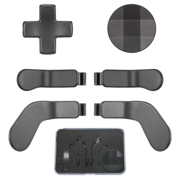 7-in-1 Metal Magnetic D-Pad & Back Paddle Kit for Xbox Elite Series 1/2 Controller, Stainless Steel Replacement Buttons with Storage Case, Interchangeable Rear Triggers Set