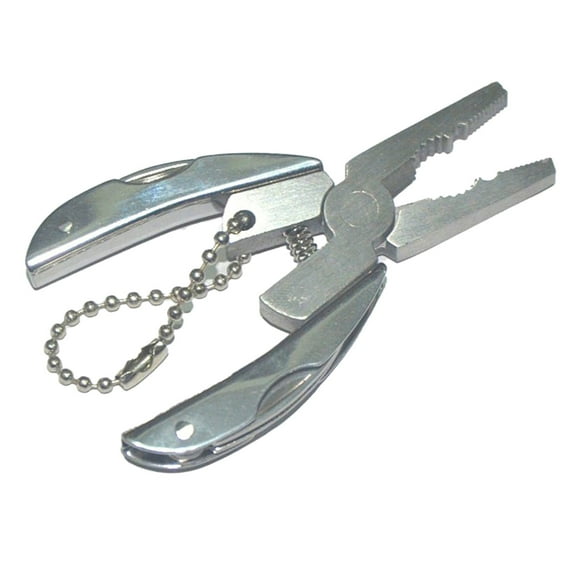 7-in-1 Mini Multitool Pliers Keychain - Stainless Steel Folding Tool Set for Camping, Hiking & Daily Use
