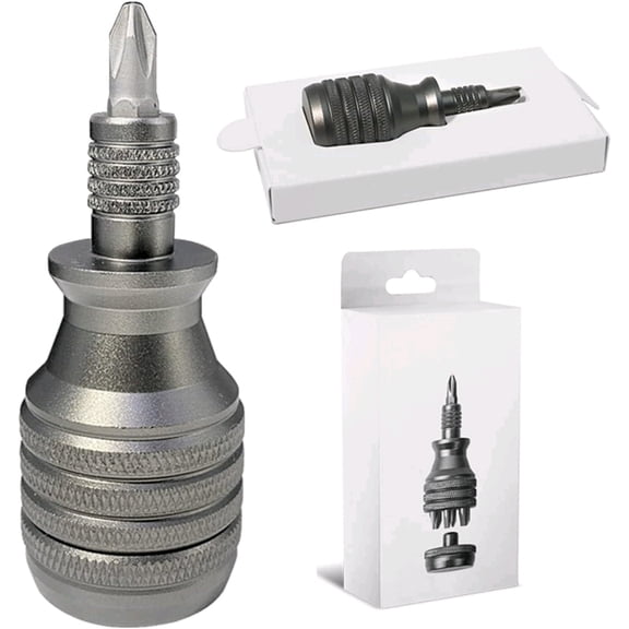 7 in 1 Mini Screwdriver Titanium Screwdriver 1/4 Inch Magnetic Torx Screw Driver Bit Kit Home Repair Tools