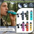 thumbnail image 1 of 7-in-1 Multifunctional Emergency Whistle with LED Flashlight and Compass Portable Winter Survival Gear for Blizzard Safety and Outdoor Snow Sports Preparedness, Orange, 1 of 7