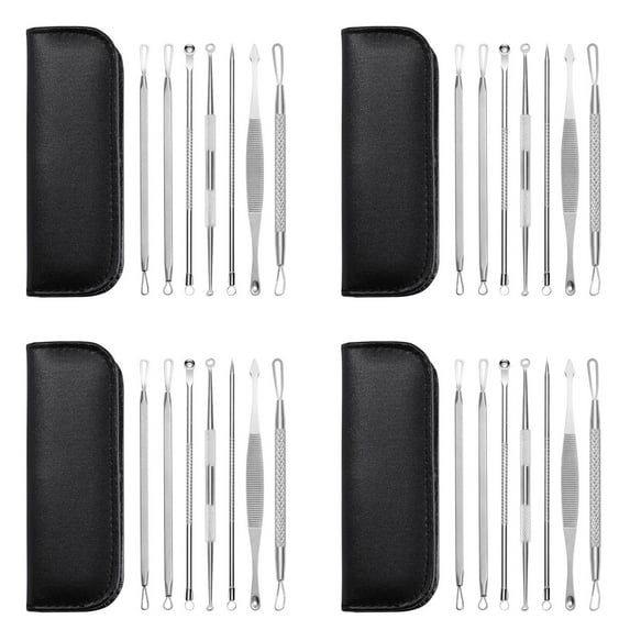 7 in 1 Pimple Popper Tool Kit - Blackhead Remover, Pimple Extractor, Comedone Extractor for Face 4PCS