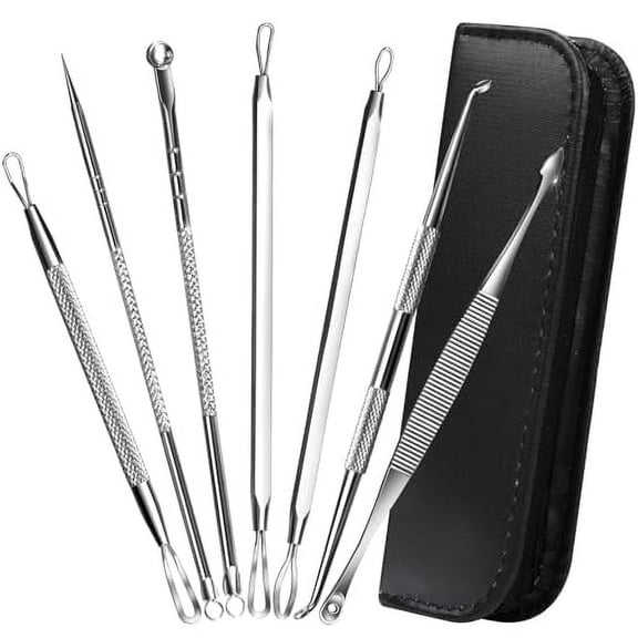 7 in 1 Pimple Popper Tool Kit - Blackhead Remover,Pimple Extractor,Comedone Extractor for Face