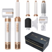 7-in-1 Professional Hair Styling Set with 120,000 RPM Motor - Complete Hot Air Brush Kit with Ionic Dryer, Diffuser & Auto-Curling Tools for All Hair Types