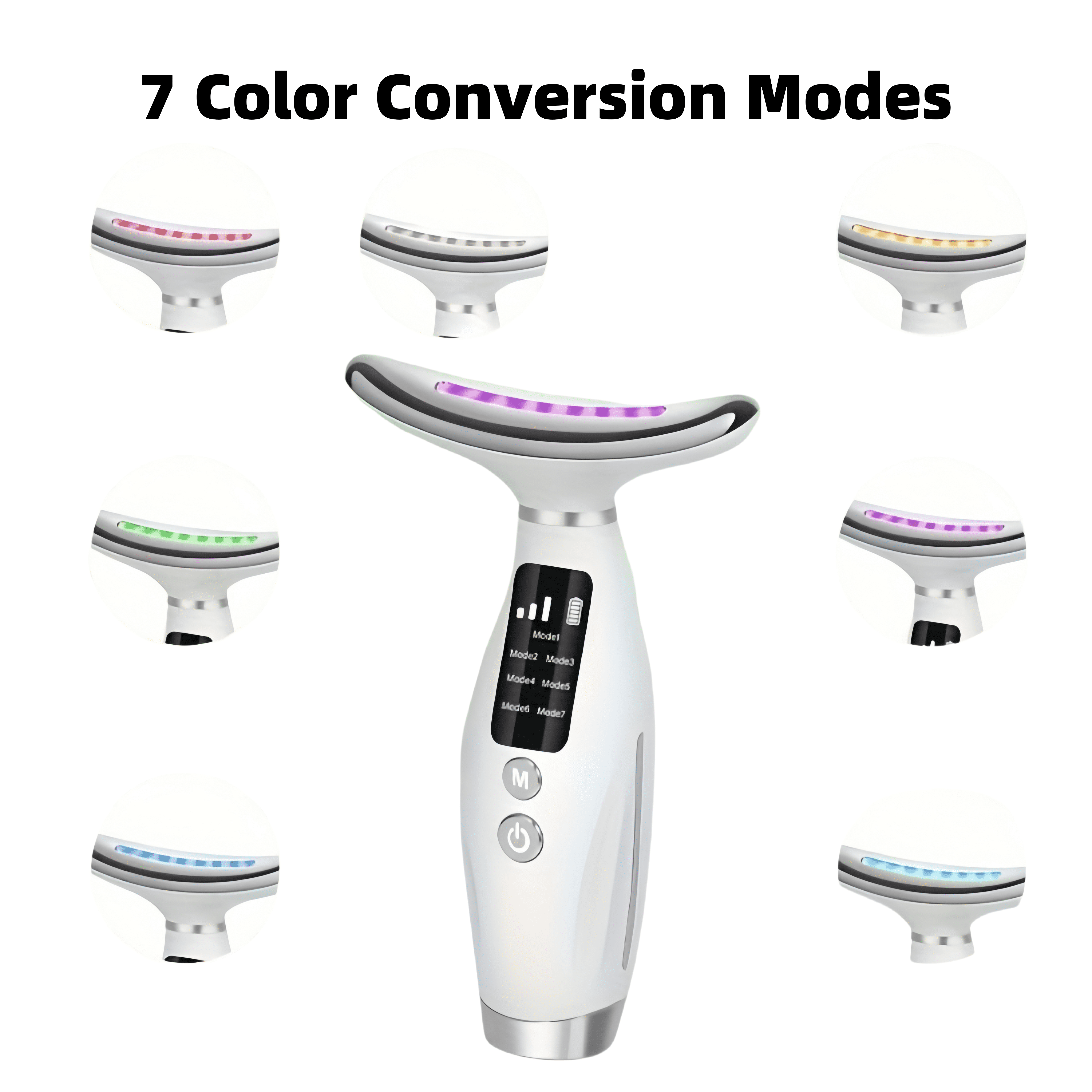 7 in 1 Red Light Face & Neck Massager - Dolphin - like Design, 3 Nursing Modes, for Home Use