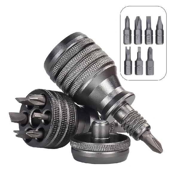 7-in-1 Screwdriver Compact Screwdriver Set with S2 Magnetic Bits Effortless Pocket Tool