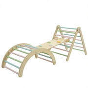 7-in-1 Set, Toddler Climbing Toy with Arch Ramp & Ladder Climbing Gym for Toddlers 1-3 Indoor Play Wooden Foldable