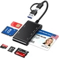 thumbnail image 1 of 7-in-1 Smart Card Reader with USB-C & USB-A - Military CAC & PIV Card Reader SIM Card Adapter SD/TF/Memory Stick Duo/M2/MMC Memory Card Reader for Windows Mac Linux – Plug and Play, 1 of 2