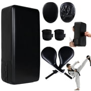 7-in-1 Taekwondo Kick Pad Set, Boxing Training Equipment, Martial Art Kicking Pad, PU Leather Boxing Focus Pad, Target Punching Pads & Hand Wraps for Karate, Sparring, MMA, Muay Thai