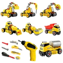 7 in 1 Take Part Truck Construction Toys - Truck Construction Set - Toy Trucks - Kids Toys
