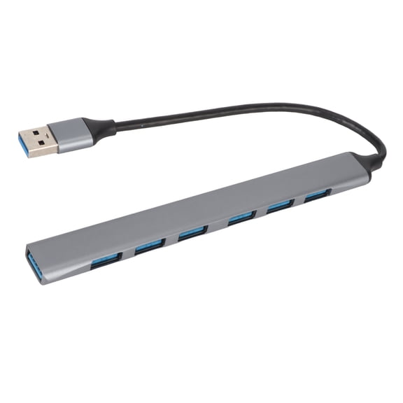 7 in 1 USB Hub Docking Station, USB 3.0 Adapter with 6 USB 2.0 Ports for Laptop PC, Flash Drives, Wireless Mouse and Keyboard Connection
