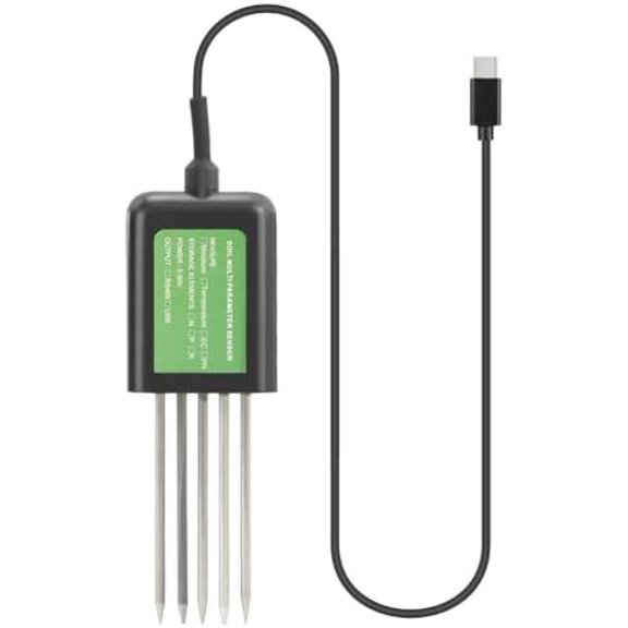 7-in-1 USB Soil Sensor Digital Plant Monitor NPK PH Temperature Humidity Tester for Android App Support$$Garden & Patio