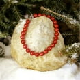 thumbnail image 1 of 7 in. 16mm Round Dyed Red Jade Bracelet, 1 of 1