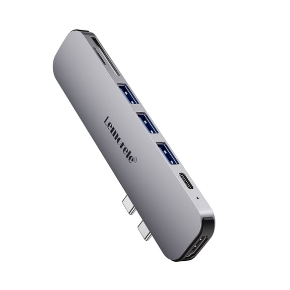 7-in-2 Aluminum USB-C Docking Station for Macbook with 4k Screen Projection, 100w Fast Charging, 40gbps Ultra-Speed Transfer, SD/TF Card Slot, and USB A 3.0 Data Port