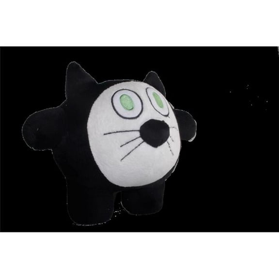 7 in.  CURIOUS CAT - BLACK and WHITE