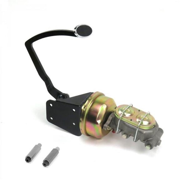7 in. Disk & Disk Oval Single Brake Pedal Kit for 1932 Ford Model B, Chrome - Small