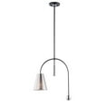 thumbnail image 1 of 7 in. Filter One-Light Single Pendant Ceiling Light, Black & Satin Nickel, 1 of 1