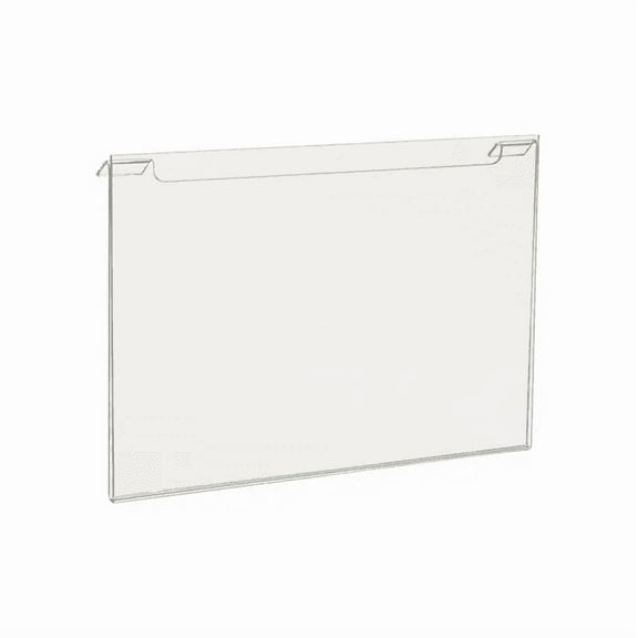 7 in. H x 11 in. L Acrylic Sign Holder for Slatwall or Wire Grid Panels (Pack of 24)