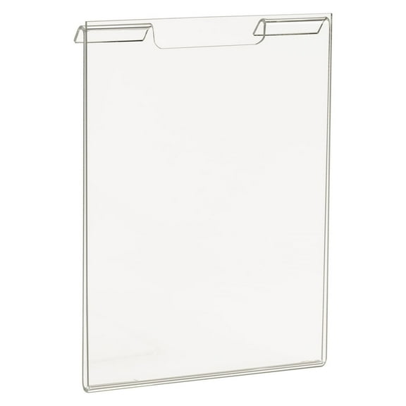 7 in. H x 5 1/2 in. L Acrylic Sign Holder for Slatwall or Wire Grid Panels (Pack of 24)