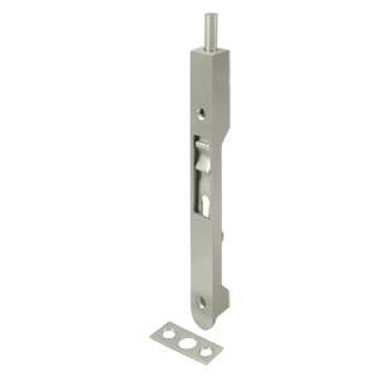 7 in. Heavy Duty Flush Bolt, Satin Nickel Solid