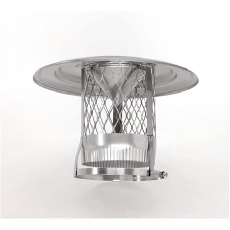 7 in. Inverted Cone Cap with 0.75 in. Mesh - 304 Alloy