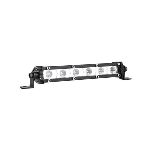 7 in. LED Light Bar Single Row Offroad Spot Lights 18W Ultra Slim Straight Work Light for Trailer Truck Bus Boat, Black - Unisex