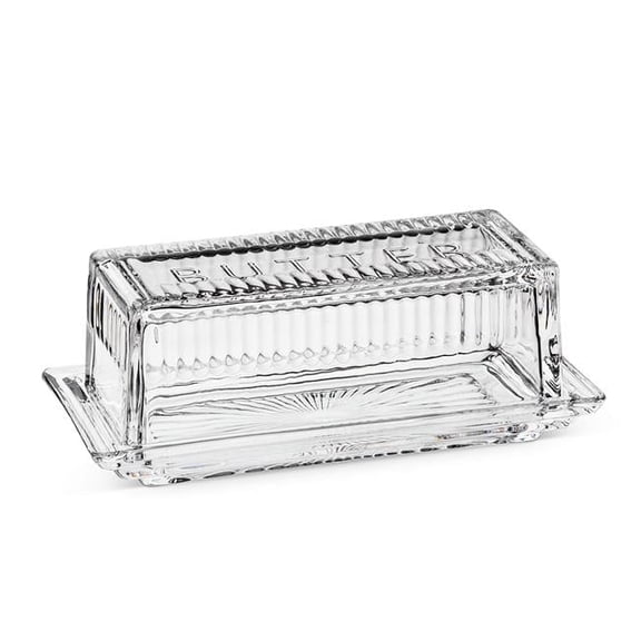 7 in. Quarter Pound Covered Butter Dish, Clear