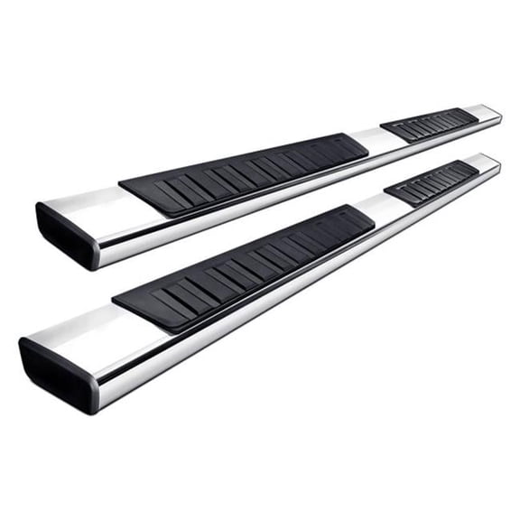 7 in. R7 Series Cab Length Polished Running Boards for 2019-2021 Chevy Silverado 1500, Chrome