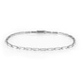 thumbnail image 1 of 7 in. Rhodium Brass Bracelet with AAA Grade CZ, Clear, 1 of 1