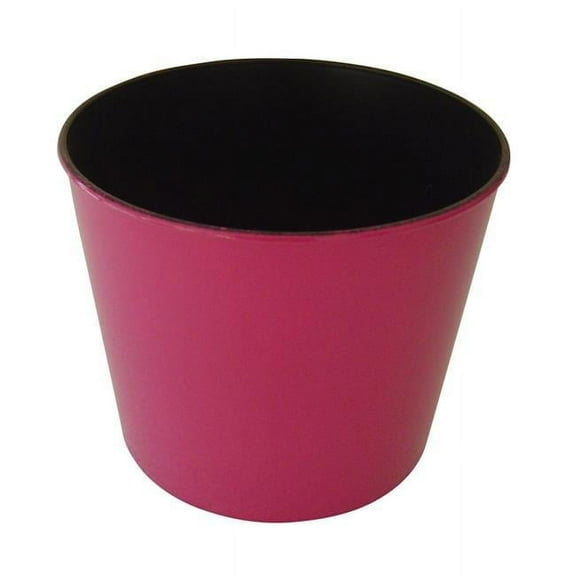 7 in. Round Tapered Recycled Plastic Planter, Hot Pink
