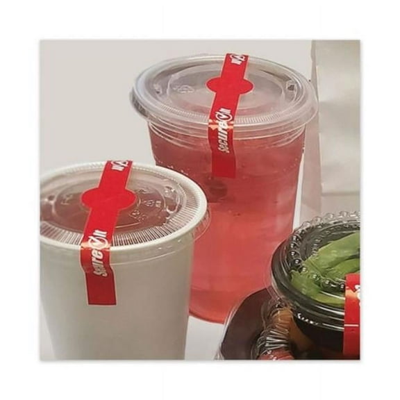 7 in. SecureIT Tamper Evident Labels, Red - Pack of 2