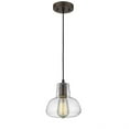 thumbnail image 1 of 7 in. Shade Lighting Ironclad Industrial-Style 1 Light Rubbed Bronze Ceiling Mini Pendant - Oil Rubbed Bronze, 1 of 1