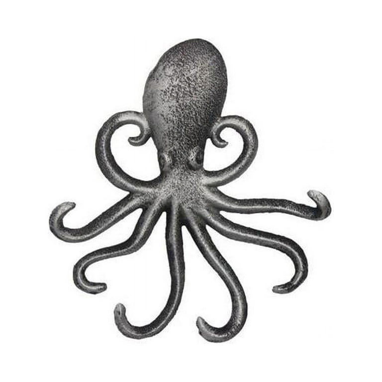 7 in. Wall Mounted Octopus Hooks, Brushed Nickel 