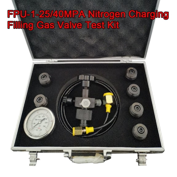 7 in1 Hydraulic Nitrogen Accumulator Charging Kit Gas Charging System Pressure Test UNF7/8