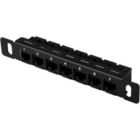7 inch 0.5U 7-Port Patch Panel, CAT6 Network Patch Panel for DeskPi RackMate TT Server Cabinet