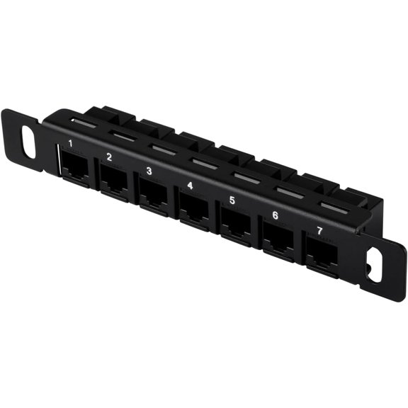 7 inch 0.5U 7-Port Patch Panel, CAT6 Network Patch Panel for DeskPi RackMate TT Server Cabinet